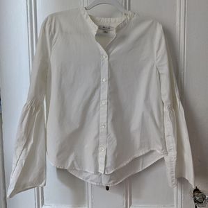 *Sold* Madewell white button down bell sleeve top